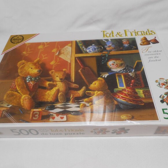 NEW SEALED TED & FRIENDS BY RAYMOND CAMPBELL 500 PC PUZZLE " THE CHESS GAME" 🧩 - Picture 3 of 12